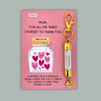 MUM, FOR ALL THE TIMES I FORGET TO THANK YOU